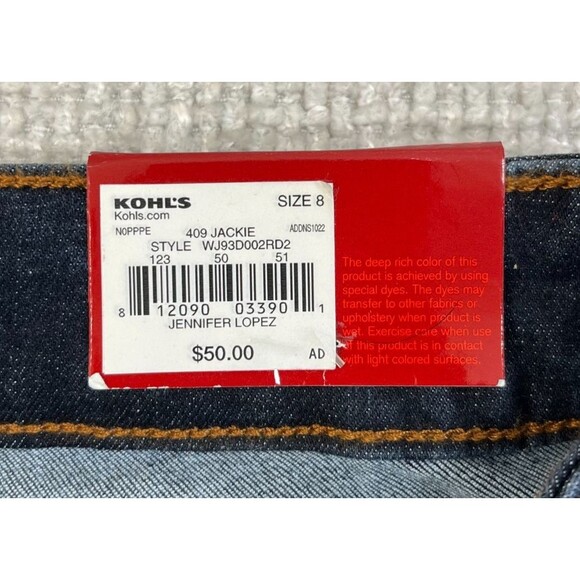 NEW Jennifer Lopez JLo Jeans Flawless Sculpt Bootcut Women's Size 8 Blue Denim - Picture 7 of 14